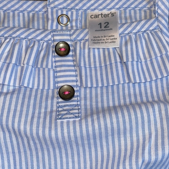 Carter’s 12 month Baby Girl spaghetti strap romper.​ - Picture 6 of 6